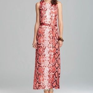 Red and white snake skin Michael Kors maxi dress